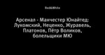 Арсенал - Манчестер Юнайтед: Лукомский, Неценко, Журавель, Платонов, Пётр Воликов, болельщики МЮ