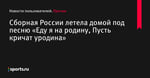 Сборная России летела домой под песню «Еду я на родину, Пусть кричат уродина»