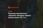 Голкипер московского «Динамо» Бочаров поймал осетра весом 10,5 кг
