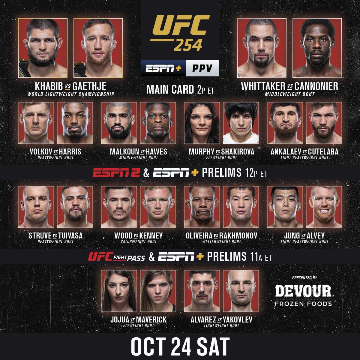 Ufc 295 кард