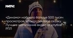 «Динамо» набрало больше 500 тысяч просмотров, «Локо» показал сказку. Лучшие новогодние видео от клубов РПЛ