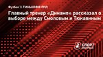 Шварц рассказал о выборе между Смоловым и Тюкавиным