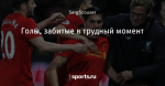 Голы, забитые в трудный момент
