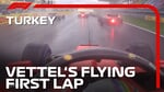 Sebastian Vettel Gains Eight Positions on Lap 1 | 2020 Turkish Grand Prix
