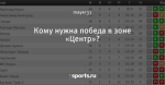 Кому нужна победа в зоне «Центр»?