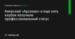 Киевский «Арсенал» и еще пять клубов получили профессиональный статус - Футбол - ua.tribuna.com
