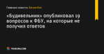 «Будивельник» опубликовал 19 вопросов к ФБУ, на которые не получил ответов - Баскетбол - ua.tribuna.com