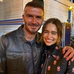 David Beckham on Instagram: “Again I was a little star struck whist being in the same vicinity of the Mother Of Dragons ... So nice to see @emilia_clarke in San Fran…”