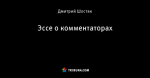 Эссе о комментаторах