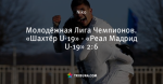 Молодёжная Лига Чемпионов. «Шахтёр U-19» - «Реал Мадрид U-19» 2:6