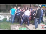 Стаханов, Луганская обл. 3 мая 2014 г. Человека линчевали за то что он украинец!
