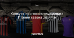 Конкурс прогнозов чемпионата Италии сезона 2015/16