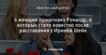6 женщин Криштиану Роналду, о которых стало известно после расставания с Ириной Шейк - FansFootball - Блоги - ua.tribuna.com