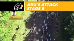 Aru's speed during his attack - Stage 5 - Tour de France 2017