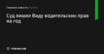 Суд лишил Виду водительских прав на год - Футбол - ua.tribuna.com
